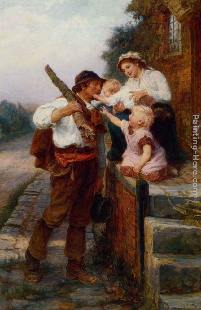 A Fathers Return painting - Frederick Morgan A Fathers Return art painting